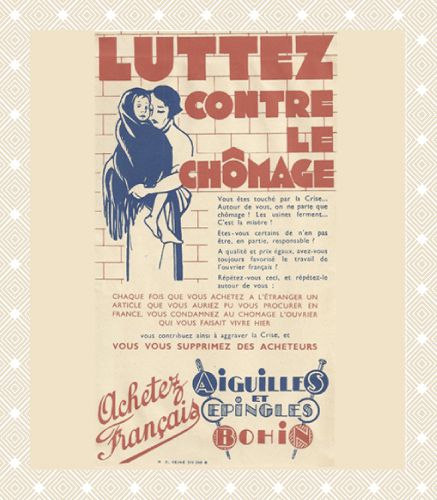 affiche vintage bohin de propagande pour encourager l'économie affiche vintage achetez francais