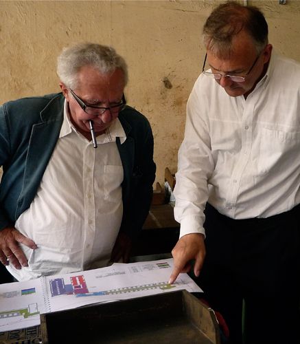 françois confino et didier vrac travaillent sur le projet du musée BOHIN