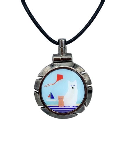 Bijou de couture coupe fil Bohin France motif chats bijou coupe fil bohin chat
