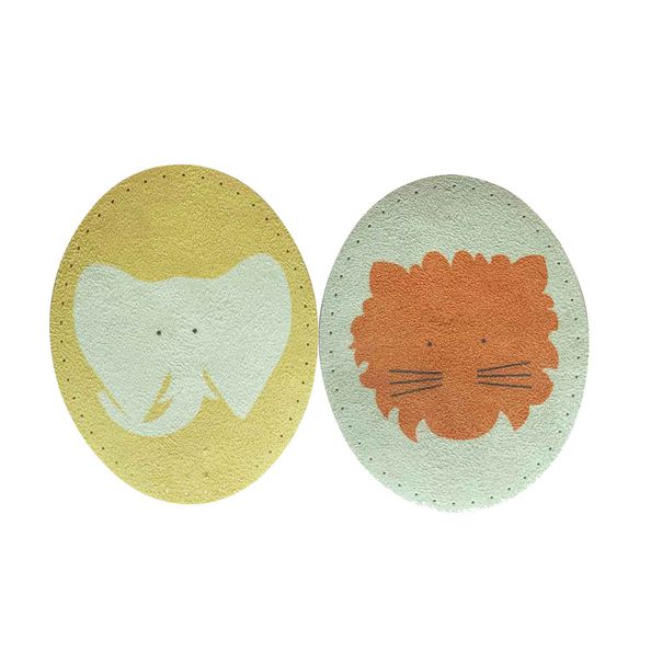 Genouillère et coudière pour enfant, éléphant et lion Genouillère et coudière pour enfant, éléphant et lion