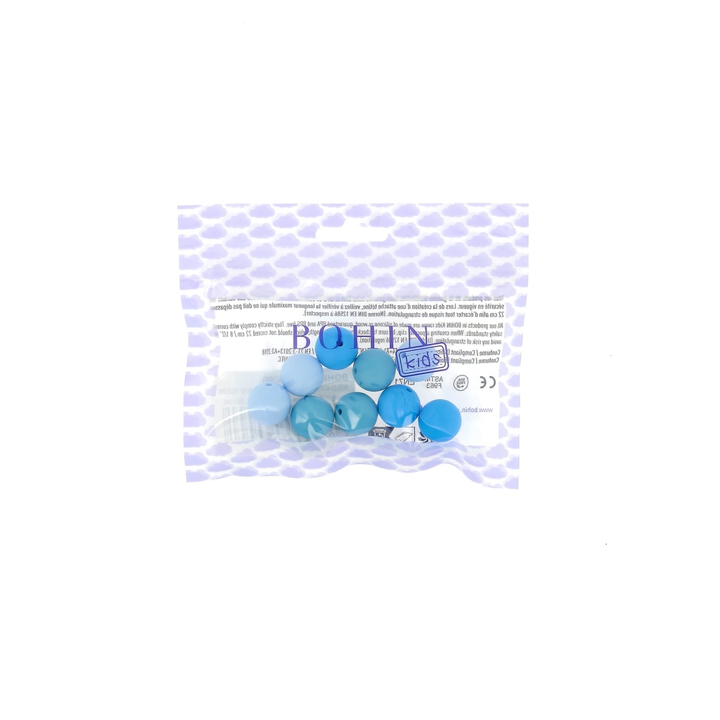 Perles rondes en silicone 15mm