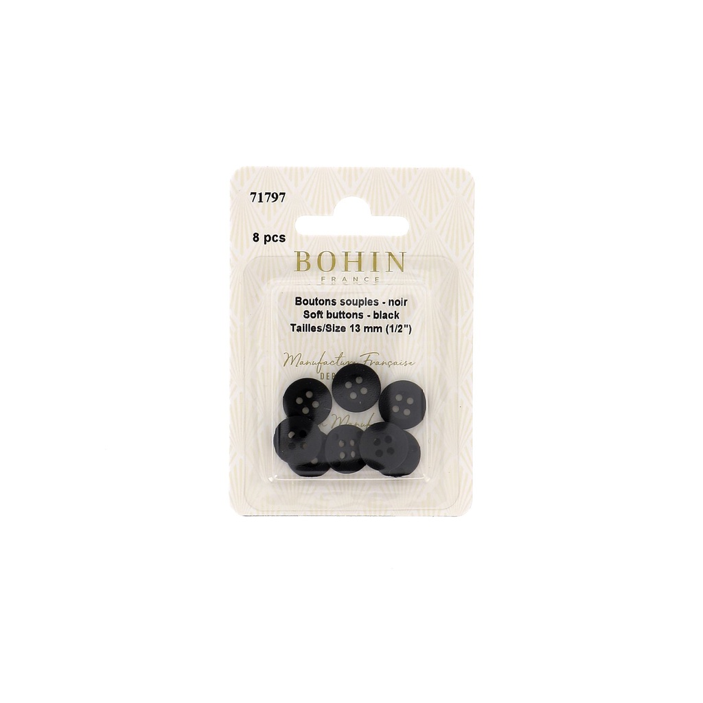 BOUTON A COUDRE SOUPLES 13mm x8