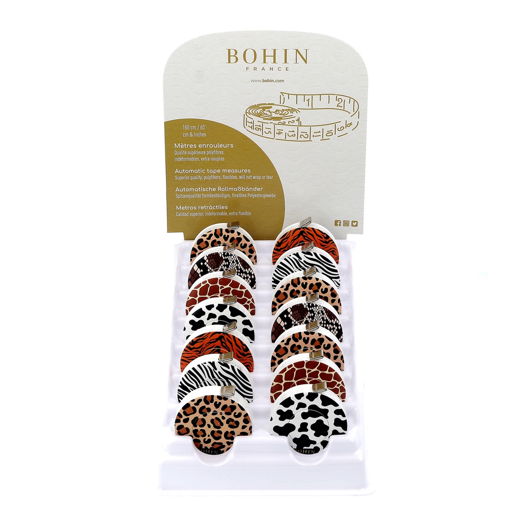 TAPE MEASURE &quot;WILD WORLD&quot; Designs - Disp.x14